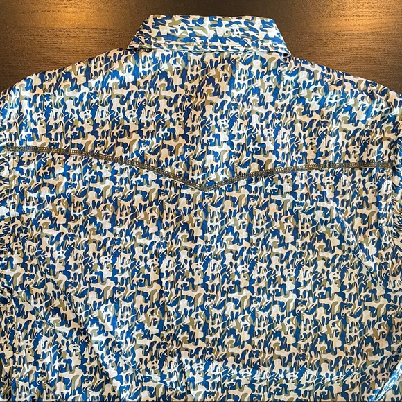 NWT - 🤎Tin Haul Mens Medium Western Camo Long Sleeve Pearl Snap - Picture 5 of 7